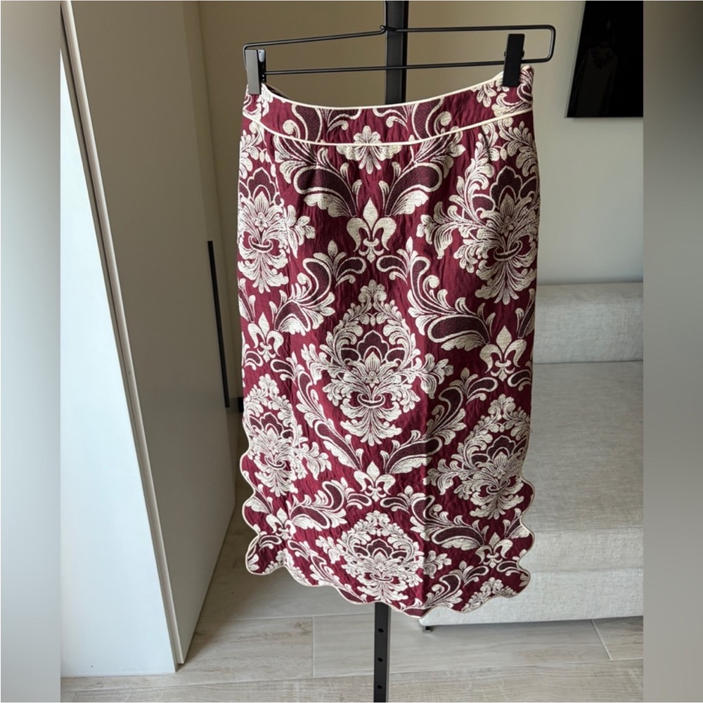 Farm Rio: Bicolor Jacquard Waves Midi Skirt DT - Picture 6 of 10